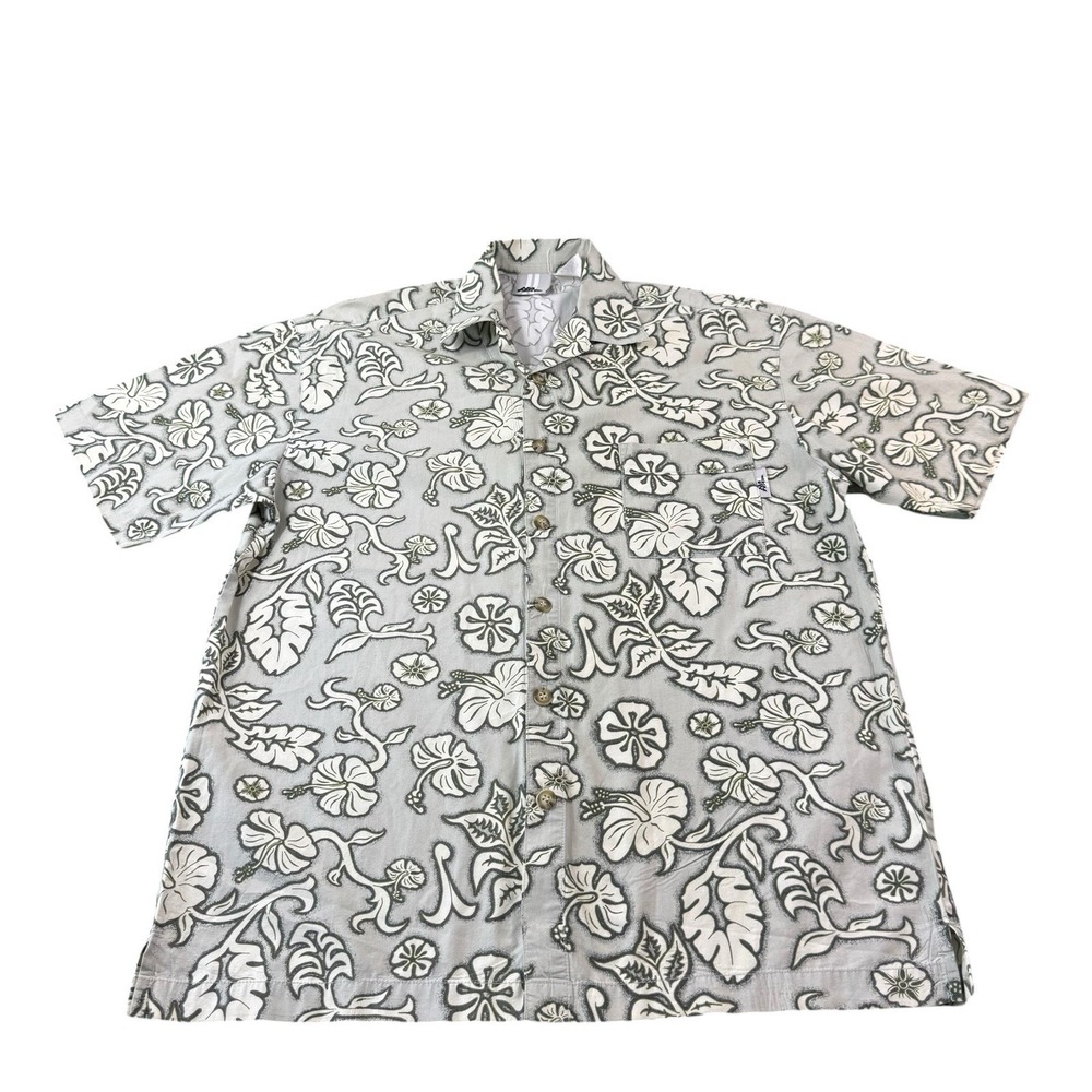 NO FEAR Y2K Skateboarding Floral Men's Cotton Hawaiian Shirt Size Small